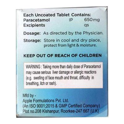 PARPOL 650 Tablet 15's - Fever-Non