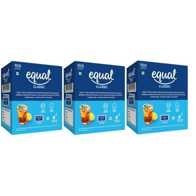 Equal Classic Sweetener Sachet (Pack of 3 x 100's) 1's - Sugar Substitute