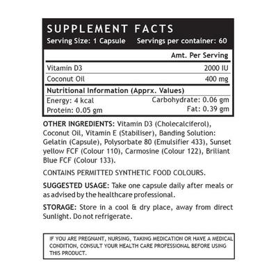 Inlife Vitamin D3 2000 Iu 60's - Multi-Vitamins