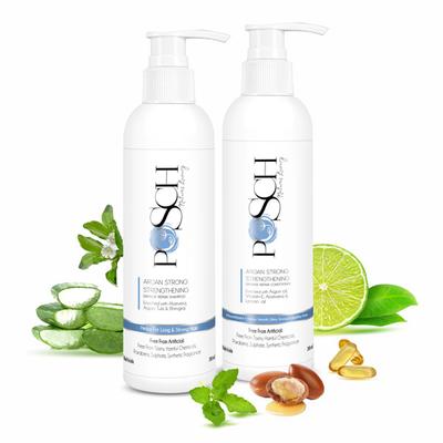 Posch Damage Repair Shampoo + Conditioner - Argan Strong Strengthening 200 ml - Shampoos