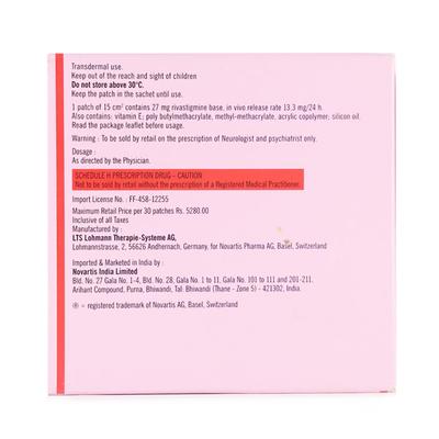 Exelon Tts 13.3mg Patch 15'S - Alzheimer-Neu