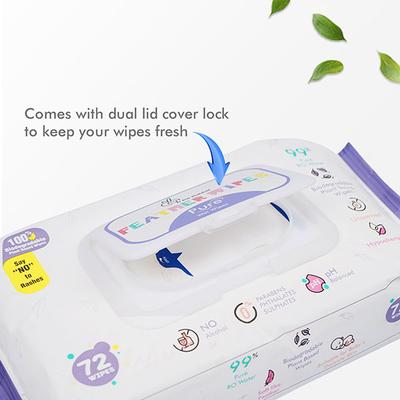 R for Rabbit Feather Pure Wipes (Pack of 3 x 72's) - Diapers & Wipes