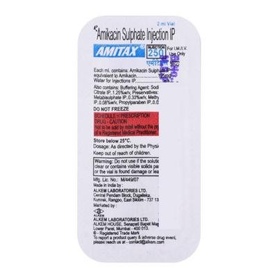 Amitax 250mg Injection 2ml - Bacterial Infections-ABC