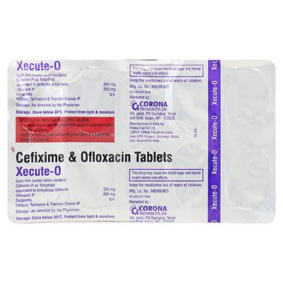 Xecute O Tablet 10'S - Bacterial Infections-Cep