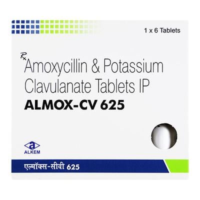 ALMOX CV 625mg Tablet 6's - Bacterial Infections-Pen