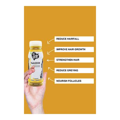 &Me Ayurveda & Nutrition NutriHair Drink - Orange (Pack of 30 x 200 ml) - Ayurvedic Juices