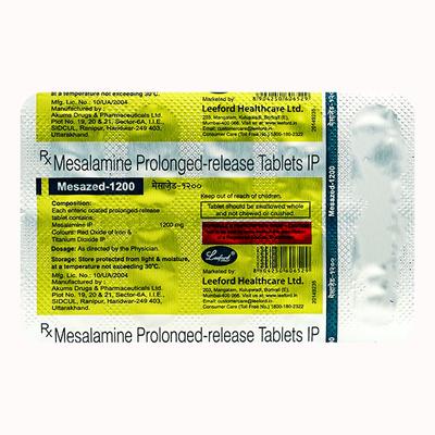 MESAZED 1200 Tablet 10's - Ulcerative Colitis/Bowel Inflammatory Disease-GIT