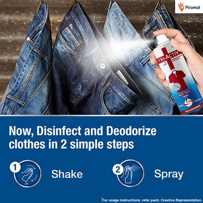 Piramal Tri-Activ Clothes Disinfectant & Freshner Spray - Ocean Breeze 230 ml - Others
