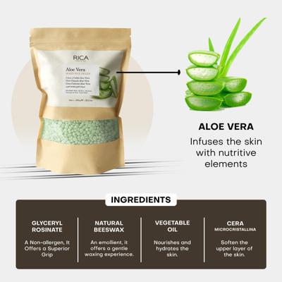 Rica Hard Wax Beads - Aloe Vera 800 gm - Shaving & Hair Removal