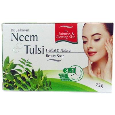 Dr. Jaikaran Neem Tulsi Herbal Beauty Soap 75 gm - Soaps