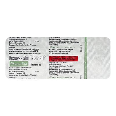 PREZIVAS 10mg Tablet 10's - High Cholesterol-Dys