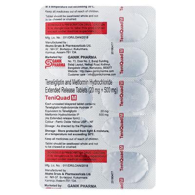 TENIQUAD M Tablet 10's - Diabetes-Ant