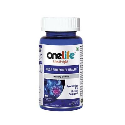 Onelife Mega Pro Bowel Health Vegetarian Capsule 30's - Digestive Health