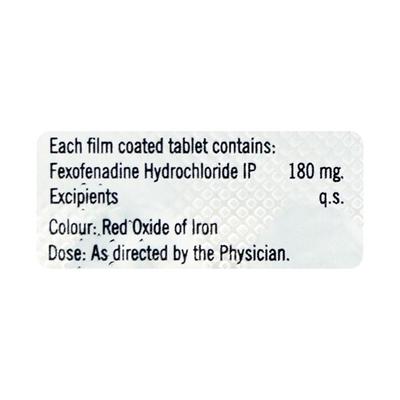 Fexoder 180mg Tablet 10'S - Allergies-Ant
