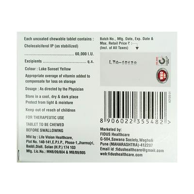 VITA 60 K SUGAR FREE ORANGE FLAVOUR Chewable Tablet 4's - Supplements-Vit
