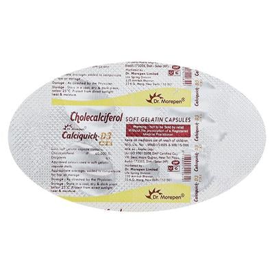 Calciquick D3 60000IU Capsule 4'S - Supplements-Vit