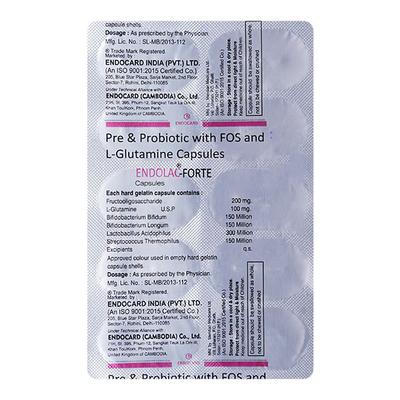 ENDOLAC FORTE Capsule 10's - Diarrhoea-Ant