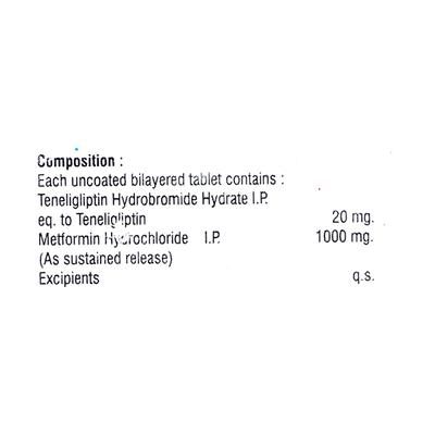 GLIPTEL M 1000mg Tablet 10's - Diabetes-Ant