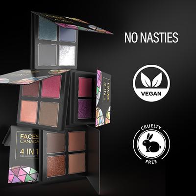 Faces Canada 4 In 1 Quad Eyeshadow Palette - Idyllic Nudes 01 4.8 gm - Eye Shadow Palettes
