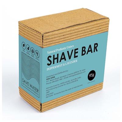 Goli Soda Natural Probiotic Unisex Shave Bar - Peppermint & Lavender 95 gm - Soaps