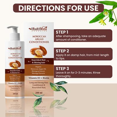 Health Veda Moroccan Argan Conditioner 200 ml - Conditioners