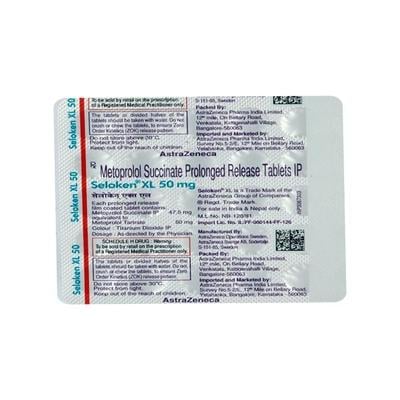 Seloken XL 50mg Tablet 30'S - Hypertension-Bet