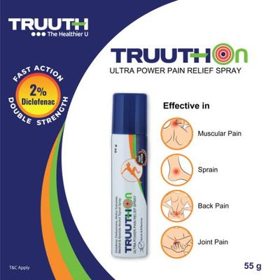 Truuthon Ultra Power Pain Relief Spray 55 gm - Pain Relief Spray