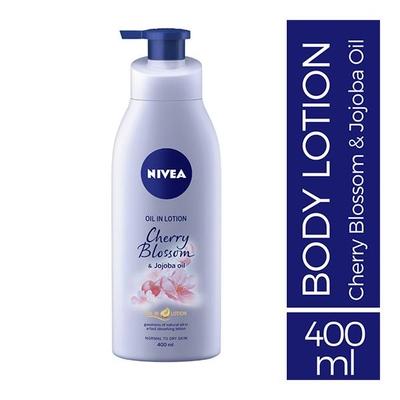 Nivea Oil In Lotion Cherry Blossom & Jojoba Oil for Normal to Dry Skin 400 ml - Lotions & Creams