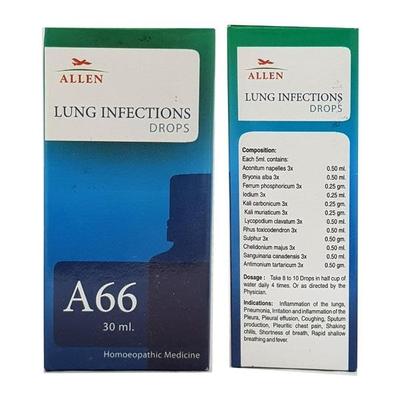 Allen A66 Lung Infections Drops 30 ml - Homeopathic Drops
