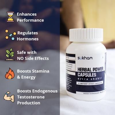 Sukham Herbal Power Capsule 30's - Herbal Dietary Supplement