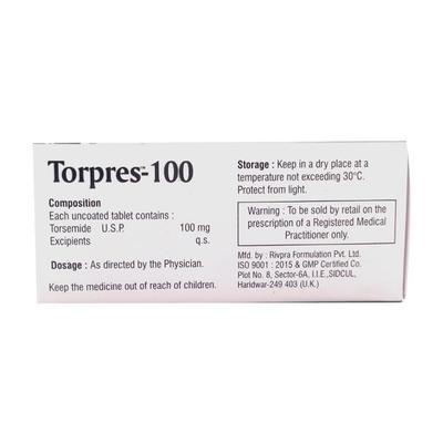 Torpres 100mg Tablet 10'S - Hypertension-Diu