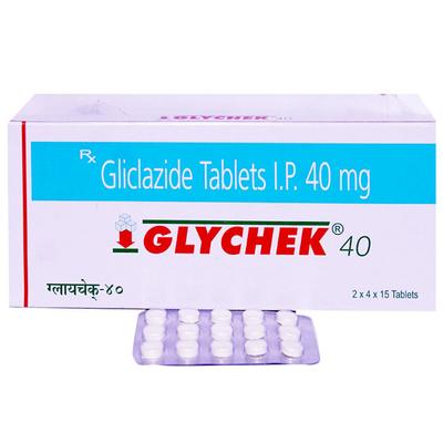 Glychek 40mg Tablet 10'S - Diabetes-Ant
