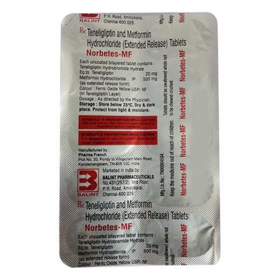 NORBETES MF Tablet 10's - Diabetes-Ant