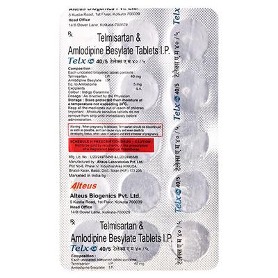 TELX AM 40/5 Tablet 15's - Hypertension-Ang