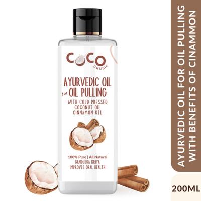 Coco Crush Ayurvedic Cold Pressed Oil Pulling Coconut Oil - Cinnamon 200 ml - Personal Care (Ayush)