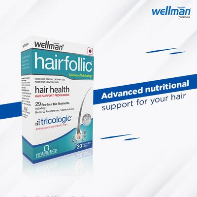 Wellman HairFollic Gluten Free Tablet 30's - Hair & Skin