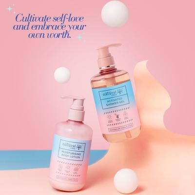 Natural Vibes Activated Shower Gel Body Wash 300 ml - Shower Gels & Body Wash