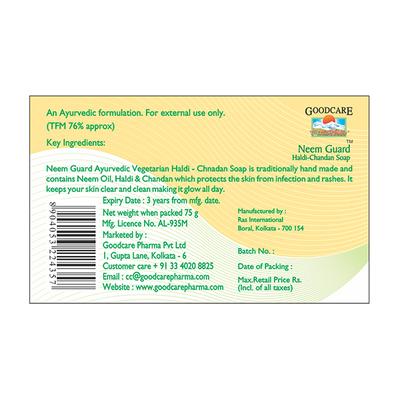 Goodcare Neem Guard Haldi-Chandan Soap 75 gm - Soaps