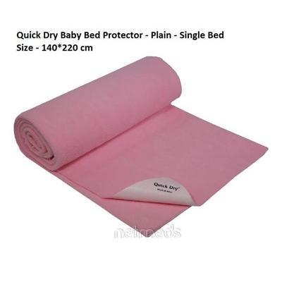 Quick Dry Baby Bed Protector - Plain (Single Bed) - Baby Bedding
