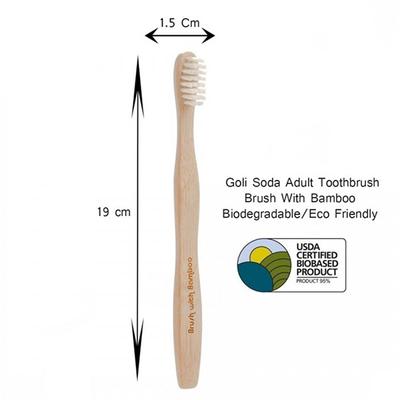 Goli Soda Plant Based Organic Bamboo Toothbrush - Soft 1's - Toothbrushes