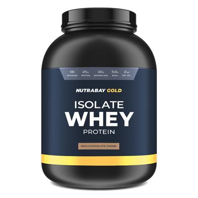 Nutrabay Gold Isolate Whey Protein Powder - Rich Chocolate Cream Flavour 2 kg - Whey Proteins