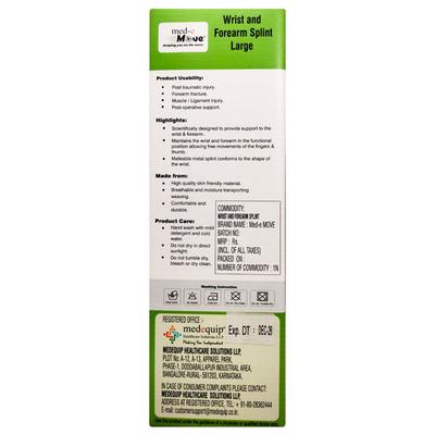 Med-e Move Wrist and Forearm Splint (L) - Right - Hand/Wrist Supports