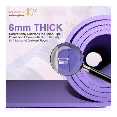 MuscleXP Designer Yoga Mat with Cover Bag - Purple 1's - Workout Essentials