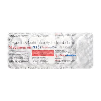 Meganeuron NT 75mg Tablet 10'S - Neuropathic Pain-Dru
