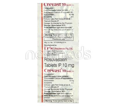 Crevast 10mg Tablet 10'S - High Cholesterol-Dys