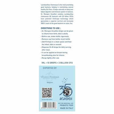Dr. Morepen Greatgut Probiotics Drops -20B 10 ml - Digestive Health