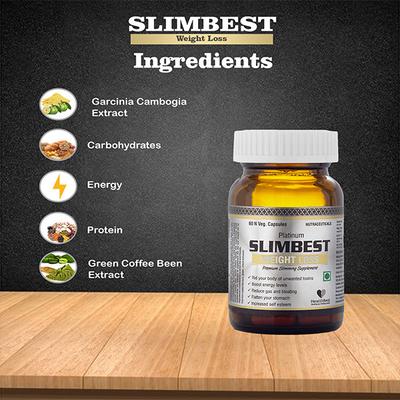 HealthBest Platinum Slimbest Weight Loss Capsule 60's - Multi-Vitamins