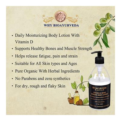 Bioayurveda Basics Vitamin D Bone Strong Body Lotion 500 gm - Lotions & Creams