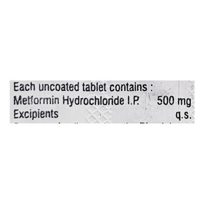 MET DM 500mg Tablet 10'S - Diabetes-Ant