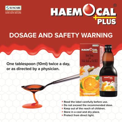 Suncare Haemocal Plus Iron Tonic - Minty Orange 450 ml - Calcium And Minerals